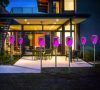 Solar flame lamp 8 pcs blue LED garden torch garden decor lighting