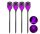 Solar flame lamp 4 pcs purple LED garden torch garden decor lighting