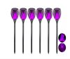 Solar flame lamp 6 pcs purple LED garden torch garden decor lighting