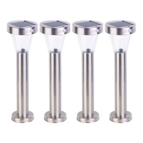   Napelemes lámpa 4 darab földbe szúrható, rozsdamentes acél mozgás- és fényérzékelő, IP44