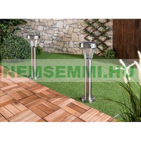   Napelemes lámpa 4 darab földbe szúrható, rozsdamentes acél mozgás- és fényérzékelő, IP44