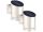 WL-125 Solar LED wall lamp 2 pieces stainless steel 