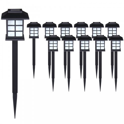 Ground Solar Garden Light 12 Piece Cottage Style Solar Light Set