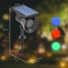 Solar garden lamp 2 pieces that can be inserted into the ground or mounted on the wall, outdoor lighting with 2 light colors, IP54 waterproof, black