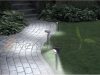 Solar garden lamp that can be inserted into the ground, cold white light, 2 solar lamps with motion sensor