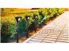 Solar garden lamp that can be inserted into the ground, cold white light, 2 solar lamps with motion sensor