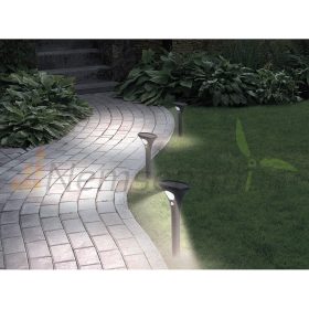   Földbe szúrható napelemes kerti lámpa 2 darab meleg fehér fényű mozgásérzékelős szolár lámpa