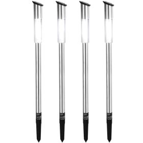   Földbe szúrható napelemes kerti lámpa 4 darabos LED szolár lámpa szürkületérzékelővel