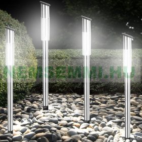   Földbe szúrható napelemes kerti lámpa 4 darabos LED szolár lámpa szürkületérzékelővel