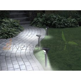   Földbe szúrható napelemes kerti lámpa hideg fehér fényű 4 darab mozgásérzékelős szolár lámpa