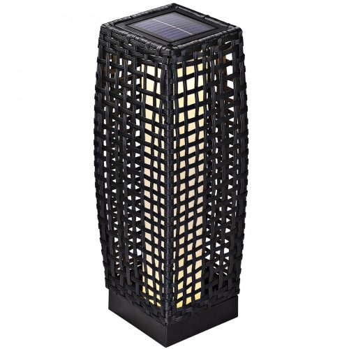 Polirattan solar garden lamp 50 cm high outdoor solar lighting