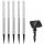 Solar garden lamp that can be inserted into the ground, set of 5 solar lamps