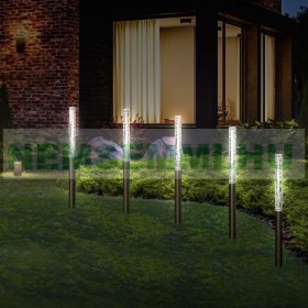   Napelemes kerti rúdlámpa 5 db külön napelemmel Földbe szúrható szolár készlet