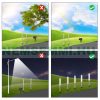 Solar garden lamp that can be inserted into the ground, set of 5 solar lamps