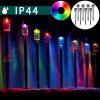 Solar garden lamp that can be inserted into the ground, 8-piece colored solar lamp, stainless steel