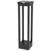 Solar garden lamp, outdoor floor lamp 10 hours of operation, waterproof 12.5x12.5x50 cm, black