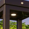 Solar garden lamp, outdoor floor lamp 10 hours of operation, waterproof 12.5x12.5x50 cm, black
