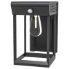 Solar garden wall lamp with motion sensor 14x24x24 cm black outdoor lighting