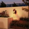 Solar garden wall lamp with motion sensor 14x24x24 cm black outdoor lighting