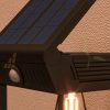 Solar garden wall lamp with motion sensor 14x24x24 cm black outdoor lighting
