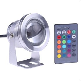   Színes LED lámpa 12V 10W LED-es eső és porvédett kűltéri kivitel DC fényszóró IP65