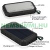 Napelemes powerbank 8000 mA akkumulátoros telefontöltő, ütés és csepp álló, beépített akkumulátorra