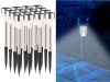 Led solar lamp that can be inserted into the ground 12 pcs path lighting with twilight sensor solar garden lamp