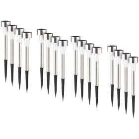   Földbe szúrható Led napelemes lámpa 16 db ösvényvilágítás szürkületérzékelővel napelemes kerti lámpa