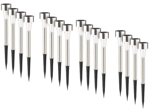Led solar lamp that can be inserted into the ground 16 pcs path lighting with twilight sensor solar garden lamp