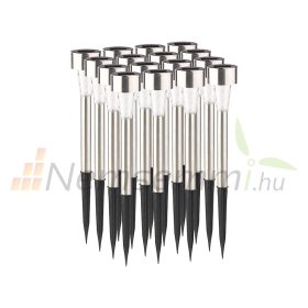   Földbe szúrható Led napelemes lámpa 16 db ösvényvilágítás szürkületérzékelővel napelemes kerti lámpa