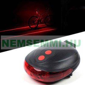Lézer lámpa kerékpár hátsó piros biztonsági jelzőfény 3V vonaléas jelzőfény fényvető