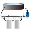 Pool heater solar panel 110x69x14cm pool heater anthracite solar collector solar collector solar heating