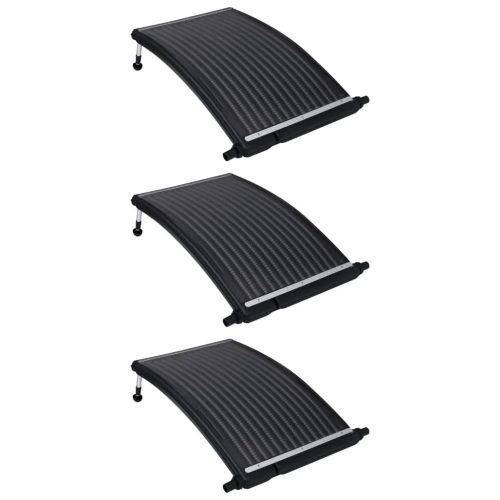 Medence fűtő szolár panel 3 darabos szett 110x65x7cm medencefűtés antracit napkollektor napkollektor solar fűtés
