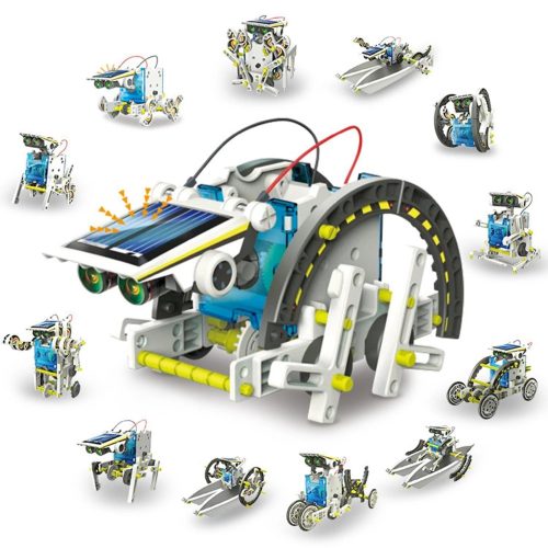 Solar model toy 13 in 1 robot builder 13 different robots can be assembled from the set: solar car, robot, walker, boat...