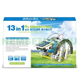   Napelemes modell játék 13 az 1-ben robot építő A készletből összerakható 13 különböző robot: napelemes autó, robot, lépegető, csónak...