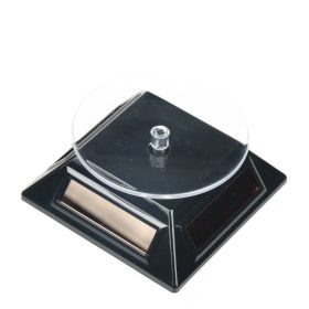   Napelemes forgató, display, termék bemutató ékszer, játék, ásvány termékbemutató fekete