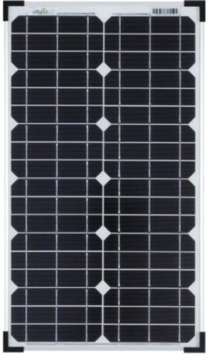 12V 30W Napelem monokristályos 560x360x25mm 