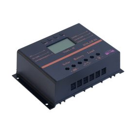   12V 24V 80A Töltésszabályzó napelem rendszerhez, fotovoltaikus, automata vezérlés, feszültség felismerés LCD kijelző