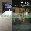 2 db napelemes mozgásérzékelős fali lámpa 4W 12 SMD LED beépített akkumulátorral mozgásérzékelővel