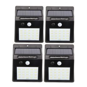   4 db napelemes mozgásérzékelős fali lámpa 4W 20 SMD LED beépített akkumulátorral mozgásérzékelővel