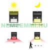 Solar motion sensor wall lamp 4W 12 SMD LED with built-in battery and motion sensor