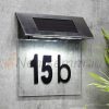 Solar lamp house number stainless outdoor design LED line lighting Waterproof 