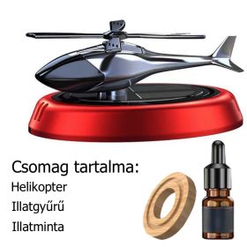   Napelemes helikopter formájú aktív illatosító nem csak illatozik de dísze is az autójának, irodájának vagy lakásának. 