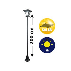   Napelemes kandeláber kerti lámpa napelemmel 200 cm beépített akkumulátorral