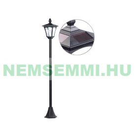   Napelemes kandeláber kerti lámpa 166 cm beépített akkumulátorral 20-40 lumen