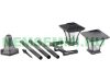 Solar candelabra garden lamp with solar panel 185 cm 2 x 0.18W with built-in battery