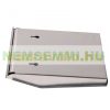 Solar lamp illuminating house number in small size. Outdoor design, flat shape, stainless steel, 2 LED lights. Waterproof and bird-proof design