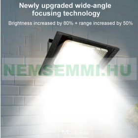 Napelemes fali lámpa 12V 8W napelem oszlopra is szerelhető 170 SMD LED