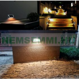   Szolár napelemes lámpa 30 lumen meleg fehér fényű 21x13x7 cm 
