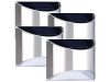 Solar wall lamp, outdoor design, 4 pieces of stainless steel LED lighting